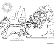 Coloriage Enfants et leurs chien