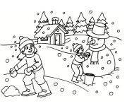 Coloriage et dessins gratuit Hiver Neige 5 à imprimer