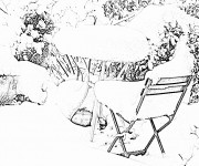 Coloriage Paysage Neige 15