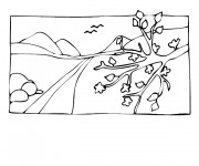 Coloriage Paysage Neige 25