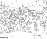 Coloriage Paysage Neige 30