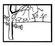 Coloriage Paysage Neige 33