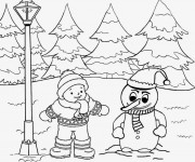 Coloriage Paysage Neige 35