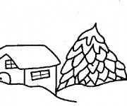 Coloriage Paysage Neige 39