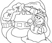Coloriage Paysage Neige 40