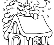 Coloriage et dessins gratuit Paysage Neige 8 à imprimer