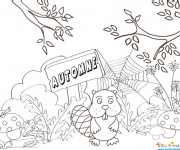 Coloriage Paysage de Castor