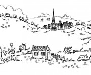 Coloriage Vacance &agrave; la Campagne