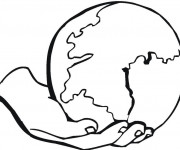 Coloriage Globe Terrestre