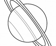 Coloriage Grosse Planète Saturn