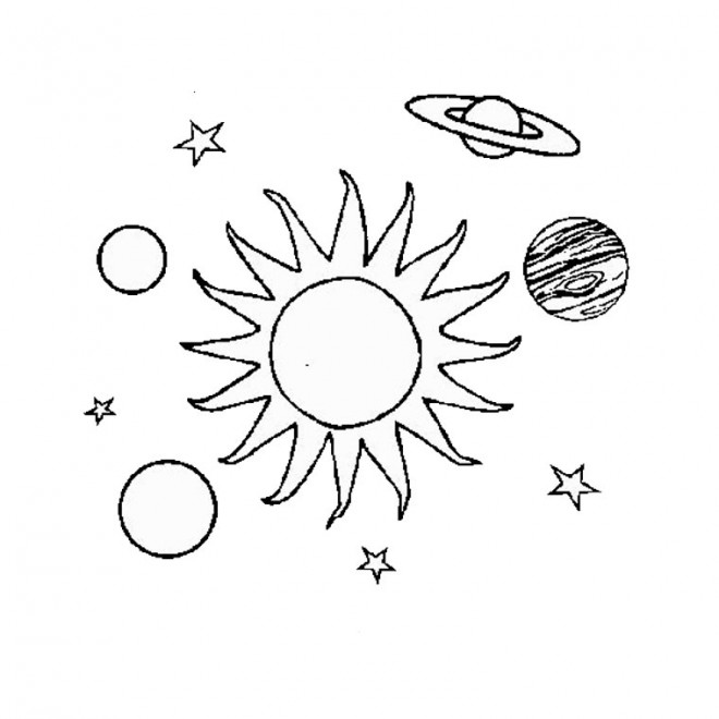 Coloriage et dessins gratuits Le système solaire à imprimer
