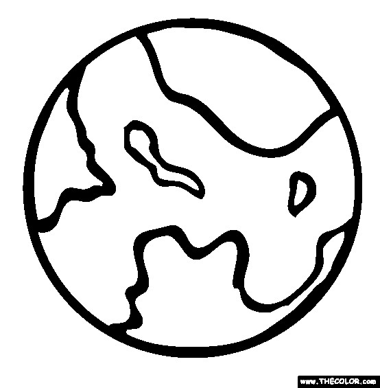 Coloriage et dessins gratuits Planète et ses Continents à colorier à imprimer