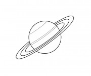 Coloriage Planète Saturn