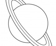 Coloriage Planète Saturn Géante