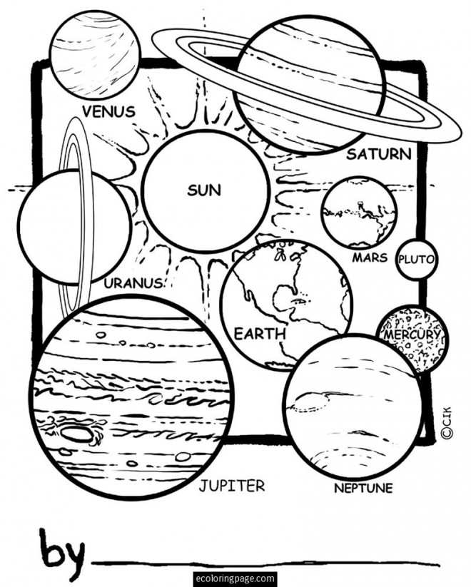Coloriage et dessins gratuits Planètes de notre système solaire à imprimer
