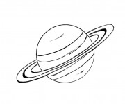 Coloriage Saturn en couleur