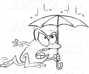 Coloriage Grenouille Pluie vectors