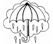 Coloriage La parapluie couleur
