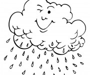 Coloriage et dessins gratuit Pluie qui sourit à imprimer