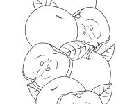 Coloriage Collection de pommes rouges