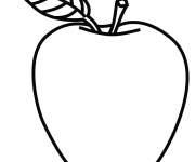 Coloriage Colorie cette pomme facile
