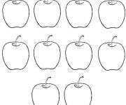 Coloriage Compl&eacute;tez ces pommes