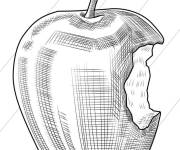 Coloriage Croquis d'une pomme