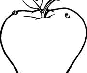 Coloriage Des gouttes d'eau sur une pomme