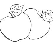 Coloriage Des pommes, fruit du printemps