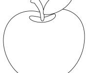Coloriage Emoji d'une grosse pomme