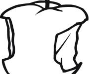 Coloriage Enorme pomme croqu&eacute;e