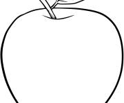 Coloriage Fruit pomme pour les petits