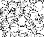 Coloriage Griffonnages de pommes