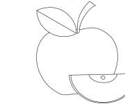 Coloriage Illustration d'une pomme