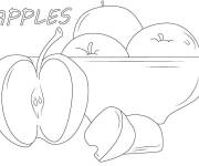 Coloriage Illustration pomme fond d'&eacute;cran