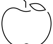 Coloriage Jolie pomme &eacute;moji art