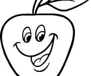 Coloriage Joyeux pomme de bande anim&eacute;
