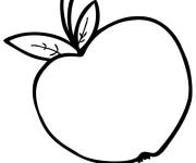 Coloriage Le fruit d'un pommier r&eacute;colt&eacute;e du jardin