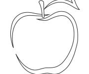 Coloriage Logo d'une pomme artistique