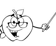 Coloriage Maitre pomme