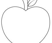 Coloriage Mod&egrave;le de pomme facile