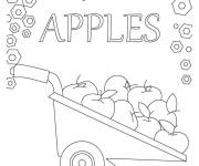Coloriage On a r&eacute;colt&eacute; plein de pomme ce printemps