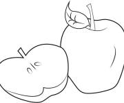 Coloriage et dessins gratuit On aime tous les pommes à imprimer