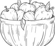 Coloriage Panier de pomme