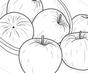 Coloriage Plusieurs pommes en fond d'&eacute;crans