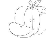 Coloriage Pomme &agrave; manger