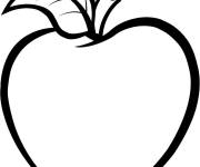 Coloriage et dessins gratuit Pomme adorable à imprimer