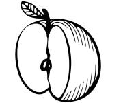 Coloriage Pomme croqu&eacute;e ce1