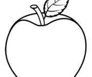 Coloriage et dessins gratuit Pomme de grande taille à imprimer