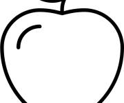Coloriage Pomme en ligne imprimable